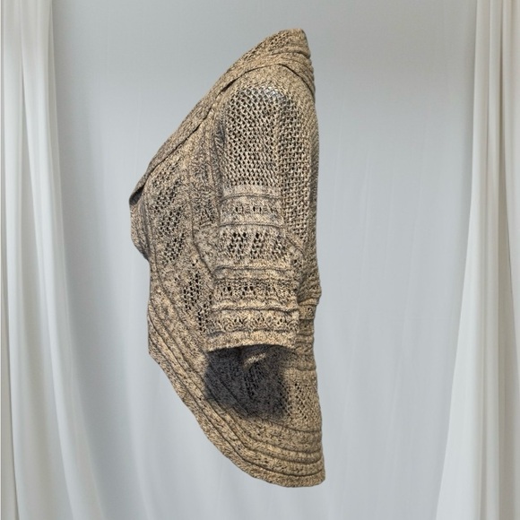 ✅Open Front Cardigan with Wide Draped Collar - Picture 4 of 13